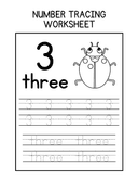 0 to 10 Number Tracing for Practice Handwriting thumbnail 3