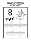 0 to 10 Number Tracing for Practice Handwriting thumbnail 8