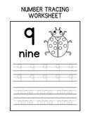 0 to 10 Number Tracing for Practice Handwriting thumbnail 9