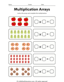 3rd Grade Multiplication with Arrays Worksheet thumbnail 2