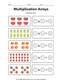 3rd Grade Multiplication with Arrays Worksheet thumbnail 3