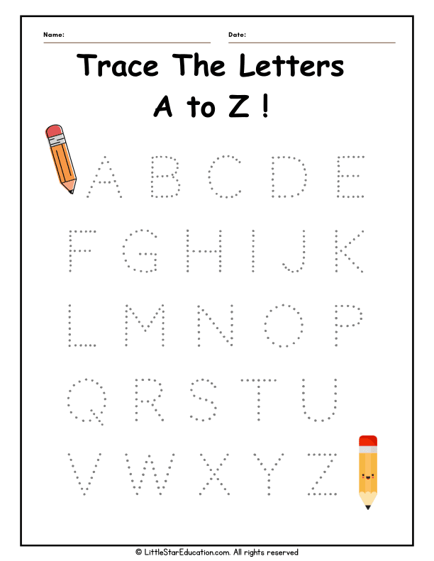 Alphabet Letter Tracing Practice for Pre-K and Kindergarten ELA