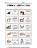 Animal Classification Interactive Science Worksheet thumbnail 2