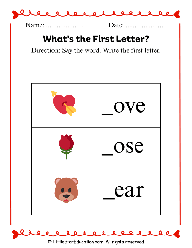 Beginning Sounds and Letter Recognition for Early Readers