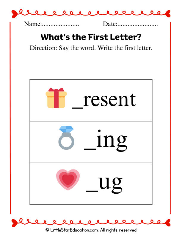 Beginning Sounds Letter Recognition for Pre-K and Kindergarten