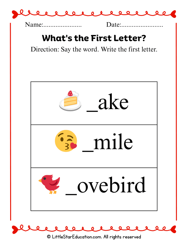 Beginning Sounds Practice for Pre-K and Kindergarten Literacy