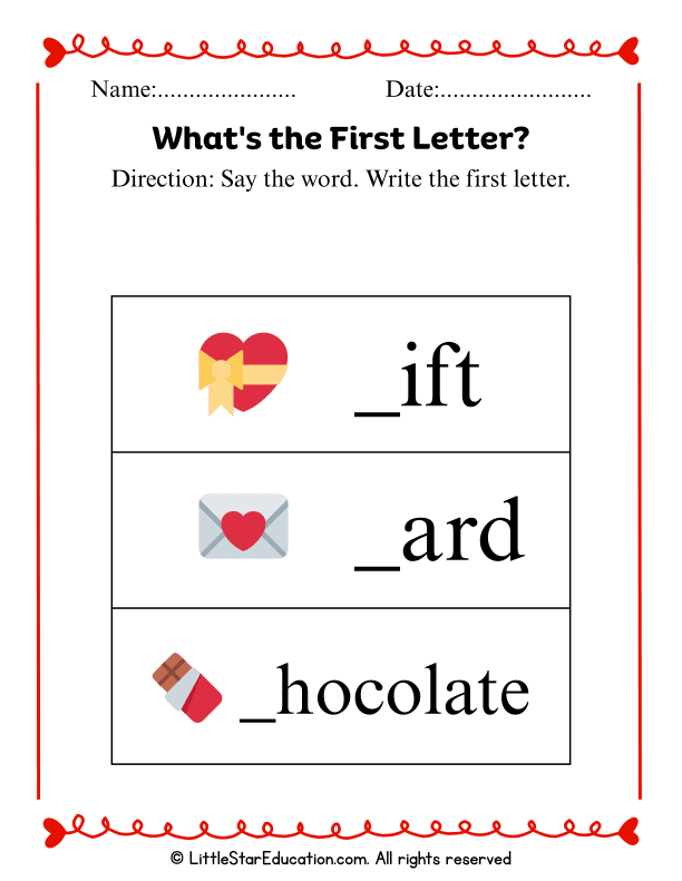 Beginning Sounds Practice for Preschool and Kindergarten Literacy