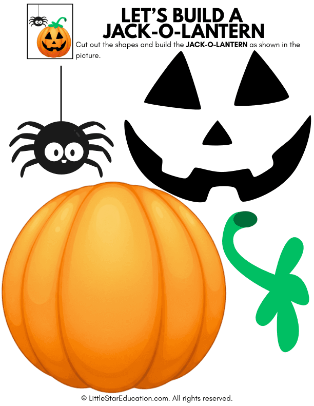 Build a Jack-O-Lantern Craft for Preschool and Kindergarten Art