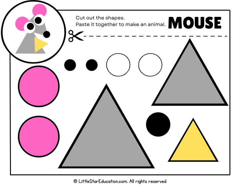 Build a Mouse with Shapes: Early Math Skills for Pre-K and Kindergarten