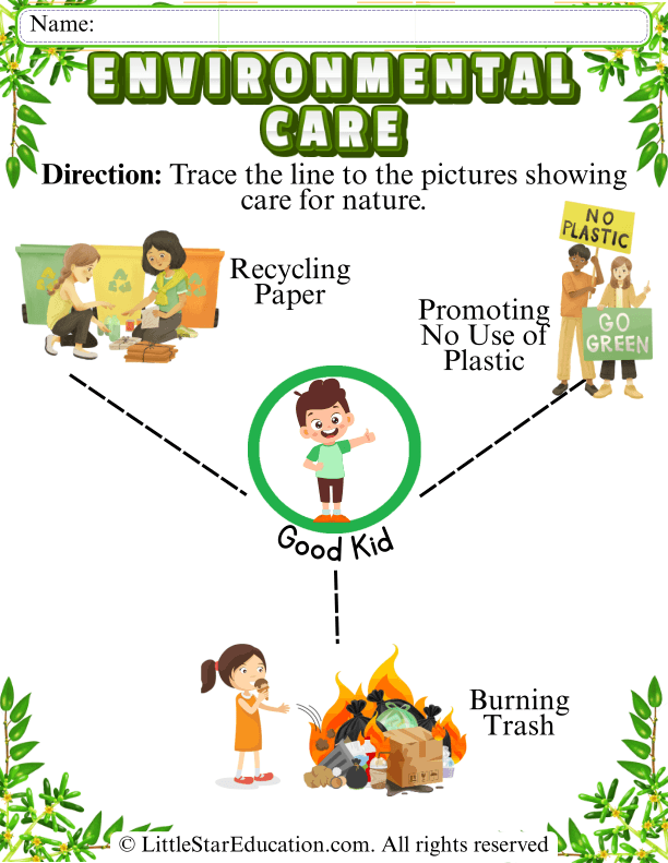 Caring for Nature: Tracing Lines to Eco-Friendly Choices for Kids
