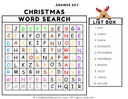 Christmas Word Search Puzzle for Early Elementary ELA Skills thumbnail 2