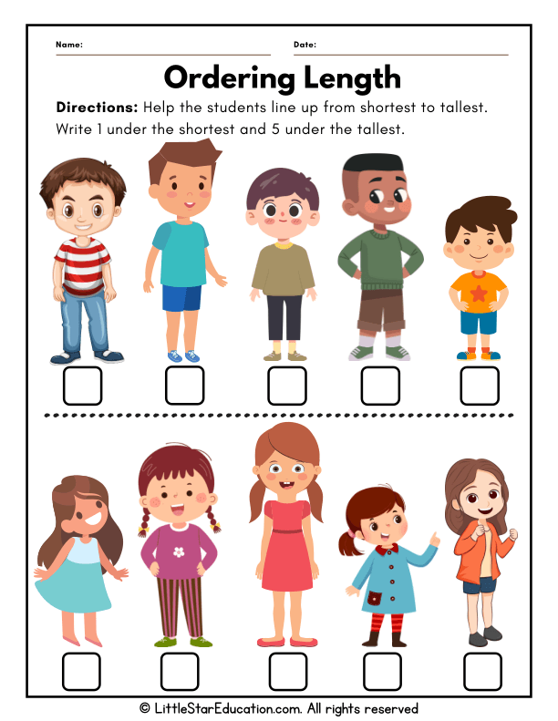Comparing and Ordering Lengths for Early Math Learners