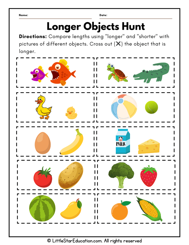 Comparing Lengths: Longer and Shorter Objects for Pre-K Math