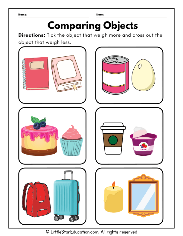 Comparing Object Weights for Early Math Learners