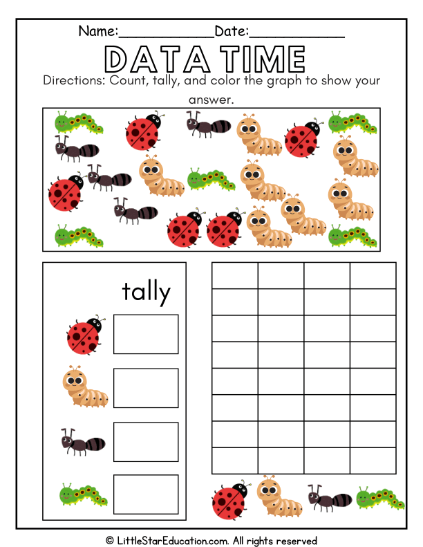 Counting and Tally Marks Graphing Practice for Early Math Skills