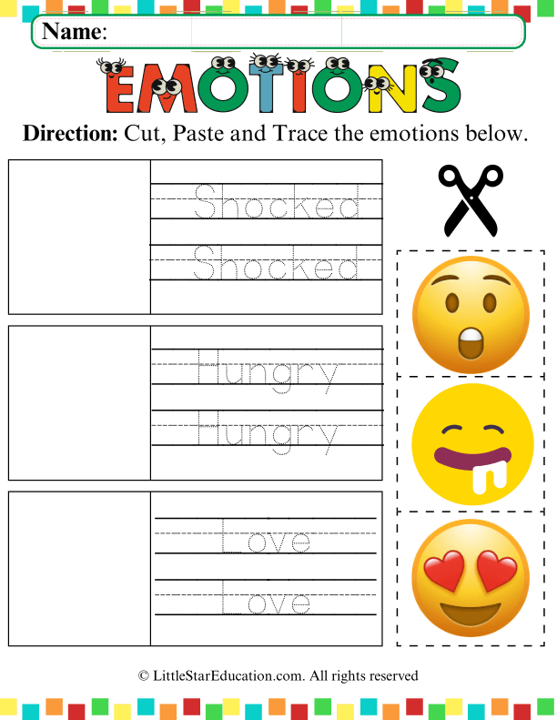 Cut and Paste Emotions: Expressing Feelings for Pre-K and Kindergarten