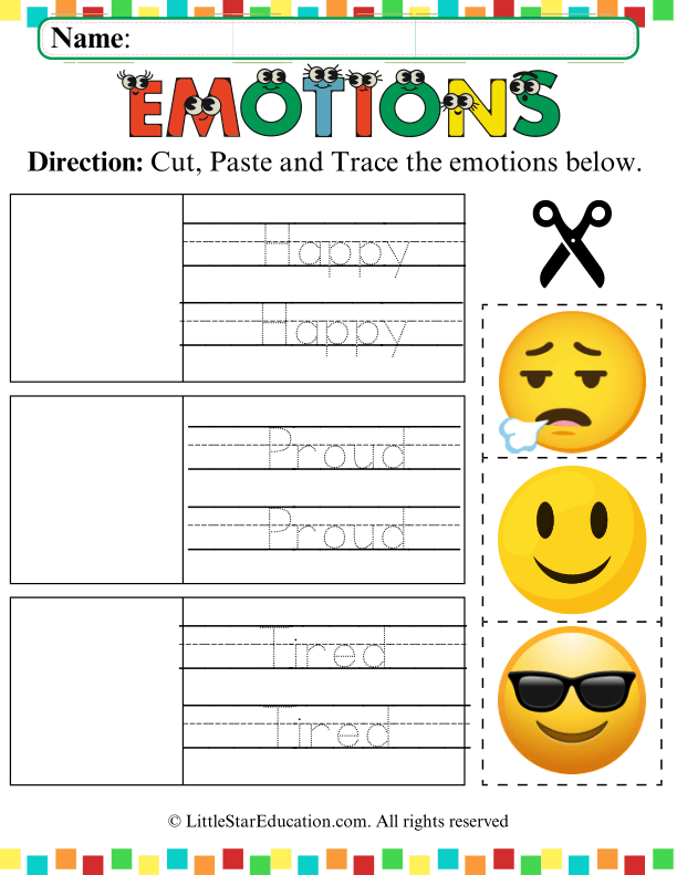 Cut, Paste, and Trace Emotions for Early Social-Emotional Learning