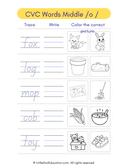 Cvc Words Middle O Writing Activity Worksheet thumbnail 2