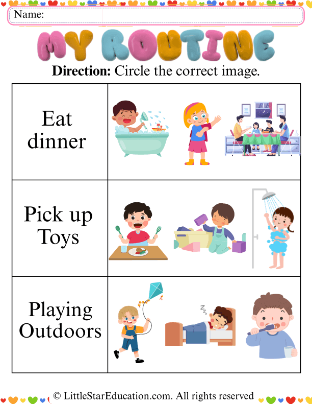 Daily Routines Picture Recognition for Preschool Life Skills
