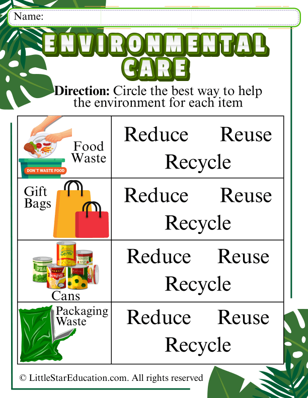 Earth Helpers: Reduce, Reuse, Recycle Choices for Young Learners