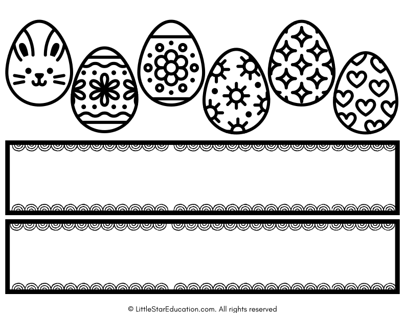 Easter Bunny Crown Printable Craft Worksheet