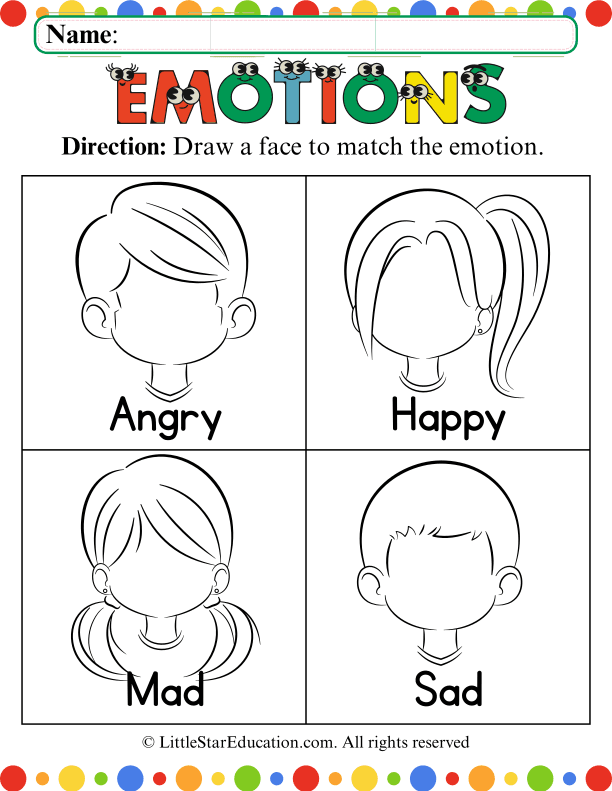 Emotion Recognition Drawing for Preschool & Kindergarten SEL