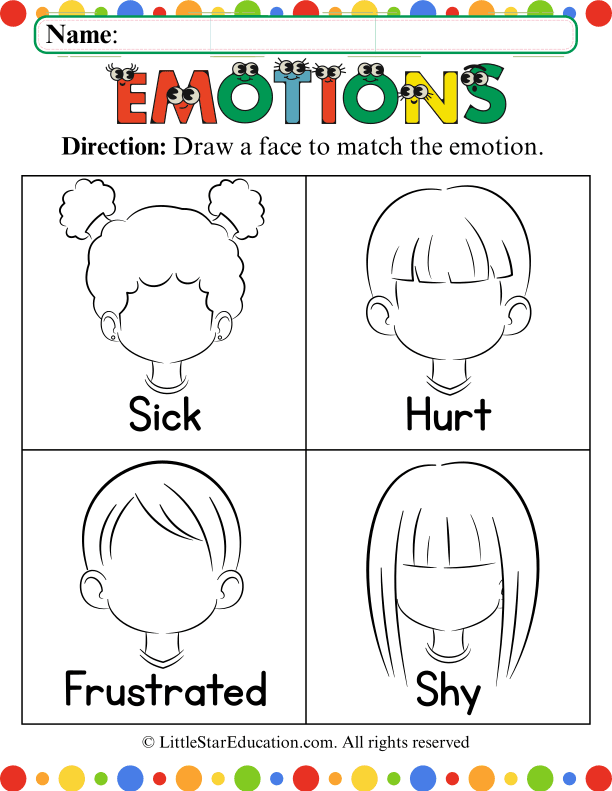 Emotions Drawing Practice for Preschool and Kindergarten SEL