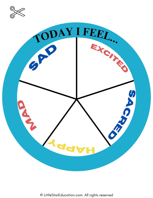 Emotions Wheel Craft for Social-Emotional Learning
