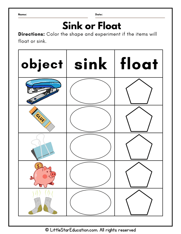 Exploring Buoyancy: Sink or Float for Preschool Science