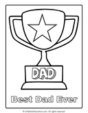 Fathers' Day Coloring Worksheet Best Dad Ever thumbnail 1