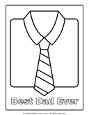 Fathers' Day Coloring Worksheet Best Dad Ever thumbnail 4