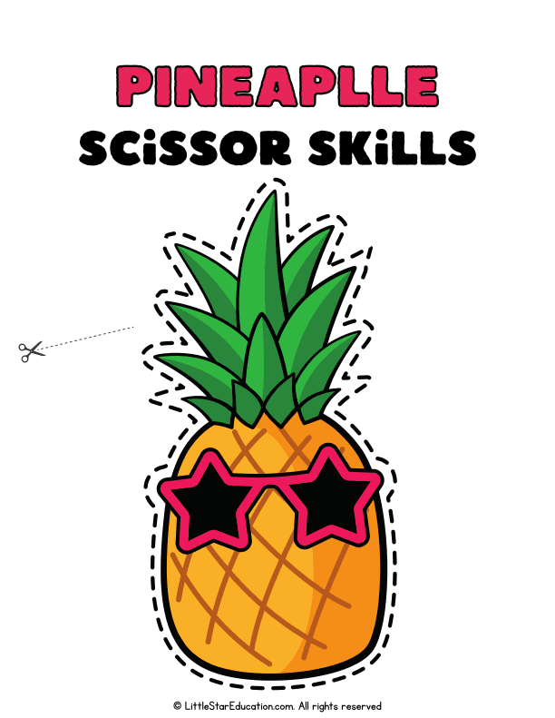 Food-Themed Scissor Skills Practice for Preschool Health