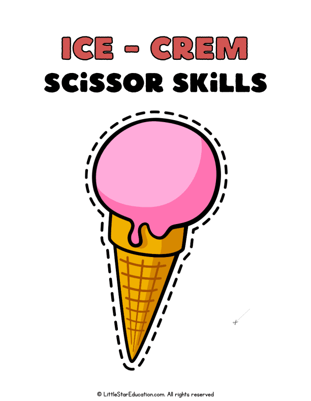 Food-Themed Scissor Skills Practice for Preschool Health