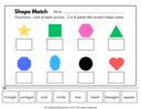 Geometric Shapes Cut and Paste Activity Worksheet thumbnail 1