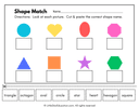 Geometric Shapes Cut and Paste Activity Worksheet thumbnail 2