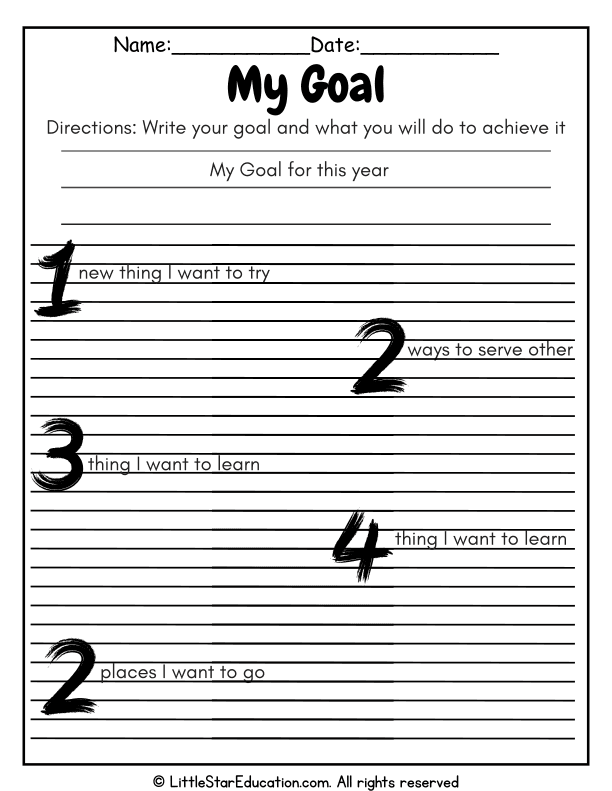 Goal Setting and Reflection Prompts for Social-Emotional Learning