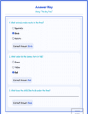 Grade 1 Reading Comprehension Level 1 Fall Leaves 1 Worksheets thumbnail 2