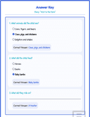 Grade1 Reading Comprehension Level 1 Visit to the Farm Worksheets thumbnail 2