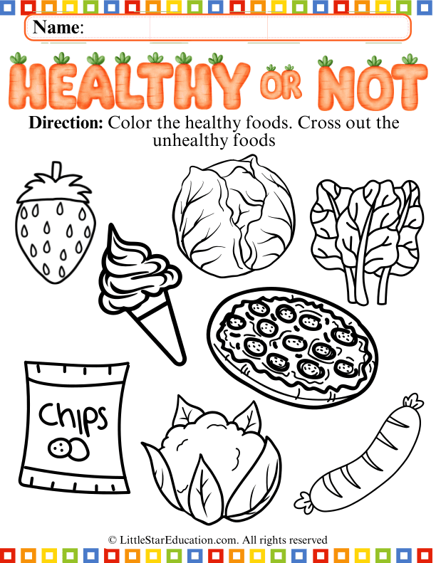 Healthy and Unhealthy Foof Color What’s Healthy and Cross What’s Not