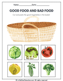 Healthy vs Unhealthy Foods Sorting for Preschool and Kindergarten Health thumbnail 1