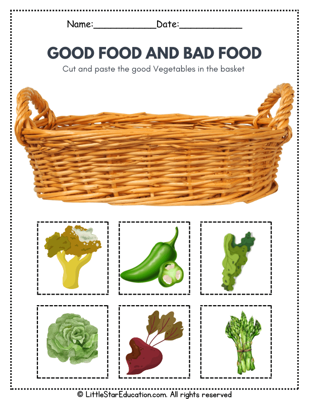 Healthy vs Unhealthy Foods Sorting for Preschool and Kindergarten Health