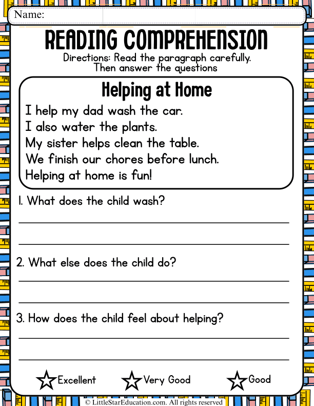 Helping at Home Reading Comprehension for Early Elementary