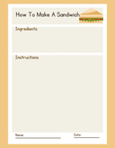 How to Make Food Procedural Writing Worksheet thumbnail 1