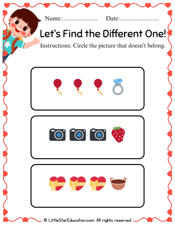 Identify the Odd One Out: Visual Discrimination for Pre-K Math