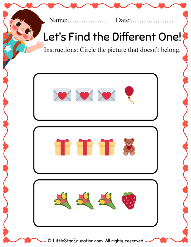 Identify the Odd Picture Out: Visual Discrimination for Pre-K Math