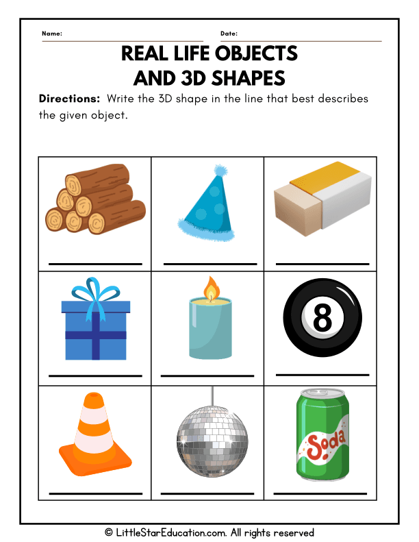 Identifying 3D Shapes in Everyday Objects for Grade 1 Math
