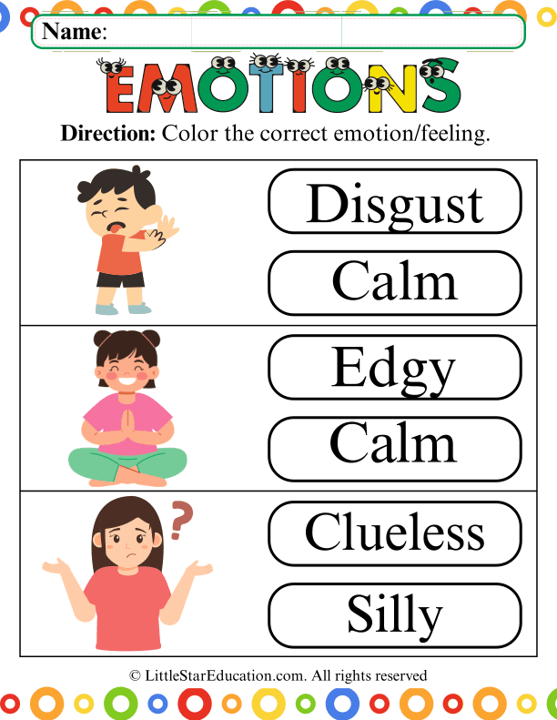 Identifying and Coloring Emotions for Preschool Social-Emotional Learning