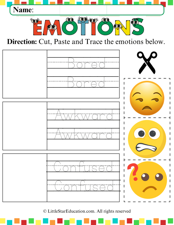 Identifying and Tracing Emotions: Cut and Paste SEL for Pre-K