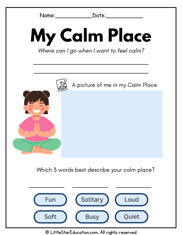 Identifying Calm Spaces: Social-Emotional Learning for Pre-K Kids