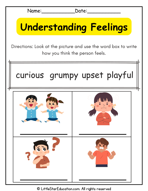 Identifying Emotions for Kindergarten: Picture-Based SEL Practice